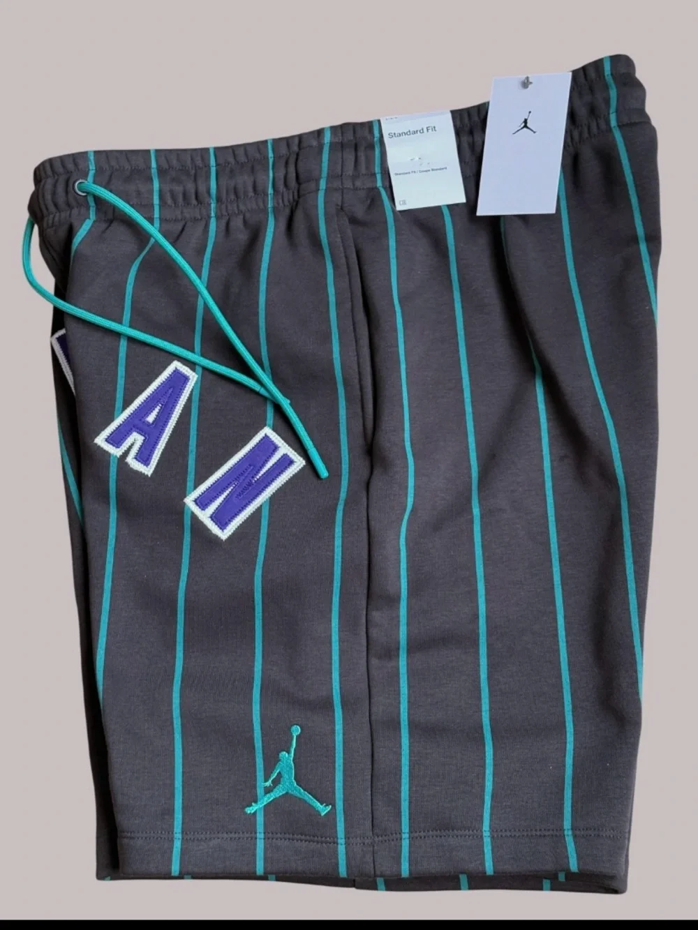 Nike Air Jordan Brooklyn Fleece Striped Diamond Short Men's Sz L New